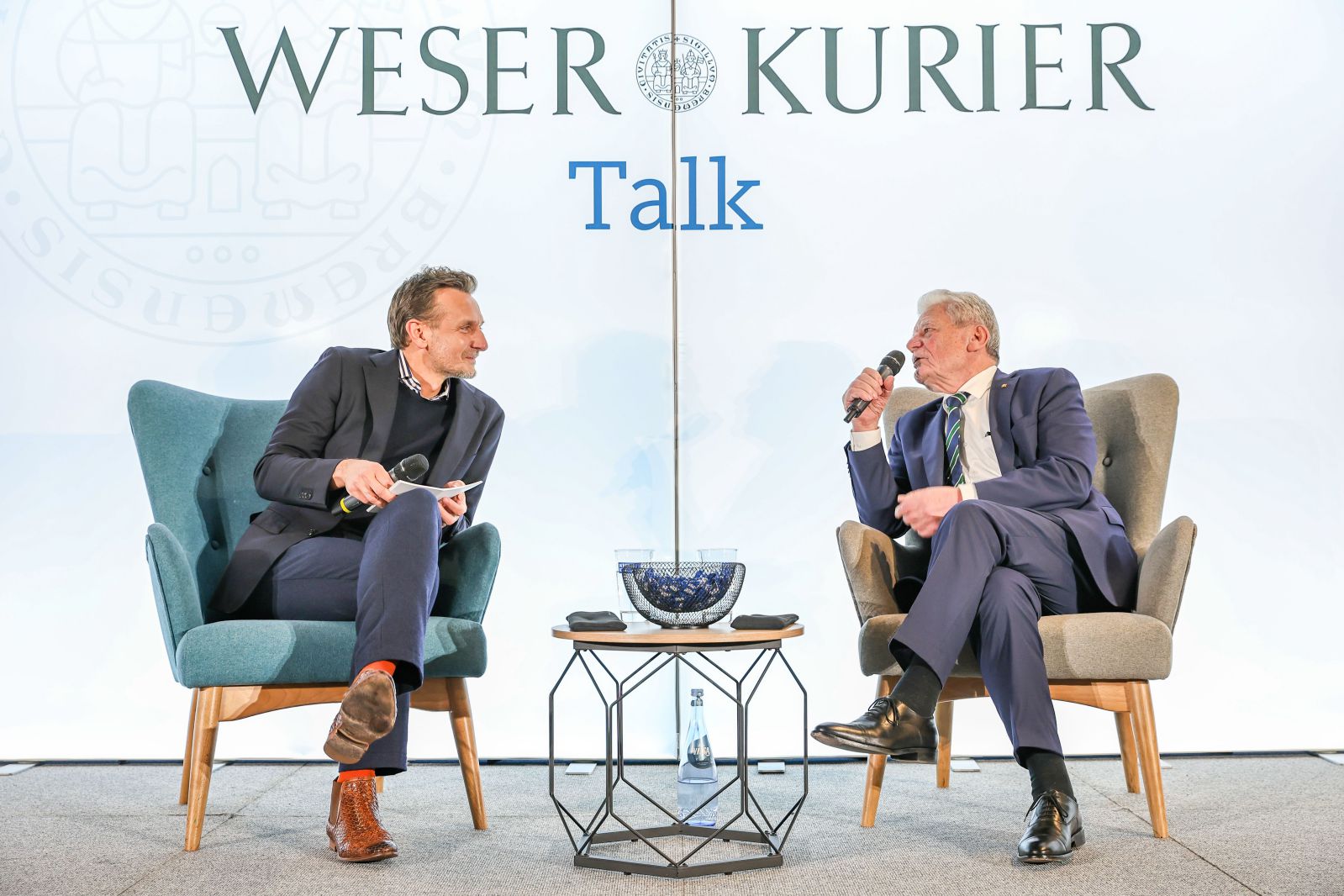 Piels Position - Benjamin Piel im Gespräch mit Ex-Bundespräsident Joachim Gauck in der Bremischen Bürgerschaft